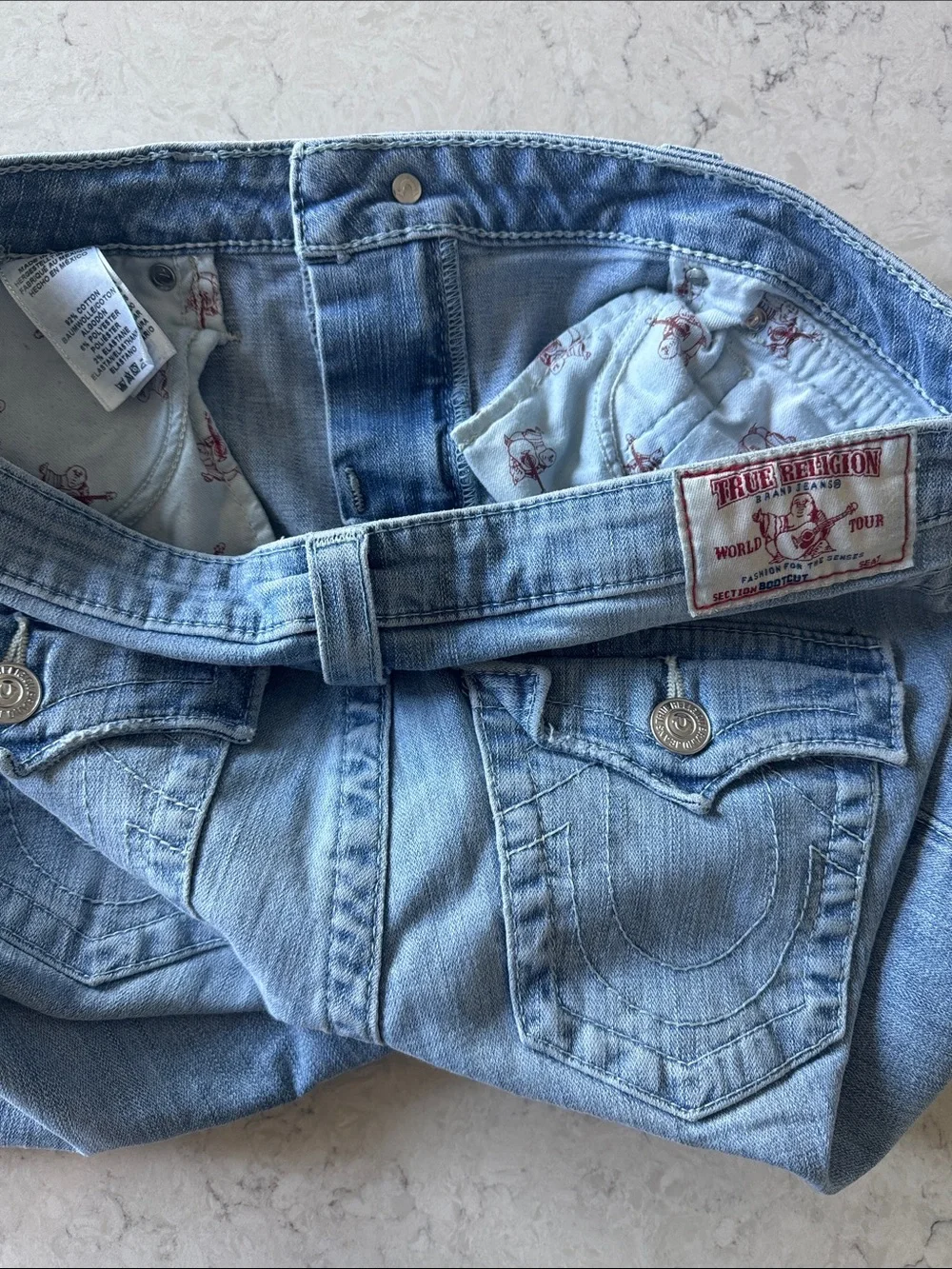 True Religion Light Wash Denim Bermuda Shorts size 31 - Picture 9 of 9